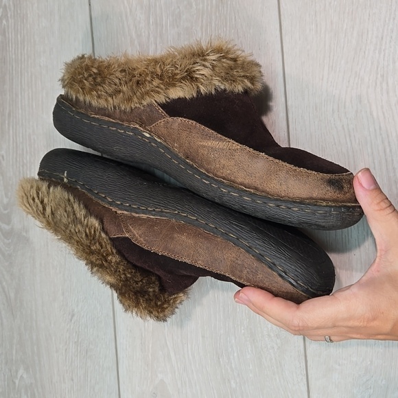 B.O.C Women Leather Insulated lined Clog Mary Jane mule shoes sz 9.5 - Picture 9 of 13